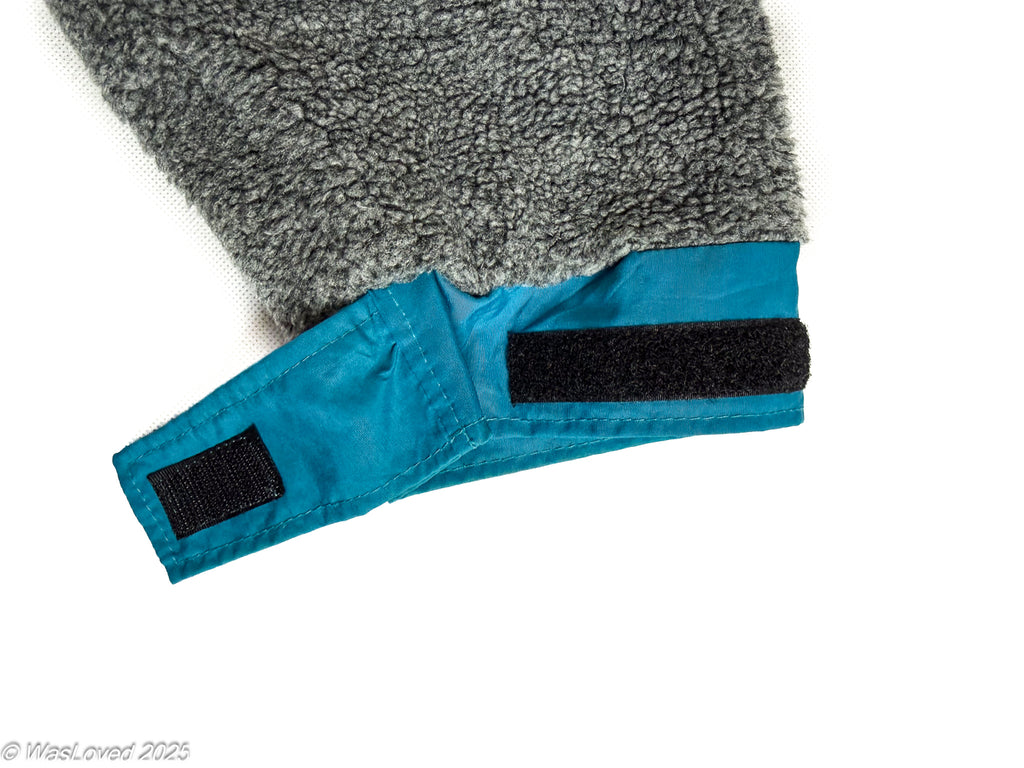 Pre-worn Grey & Teal Half-Zip Everest Fleece – Polyester/AKYRL – Unisex 4XL (Based on Measurements)