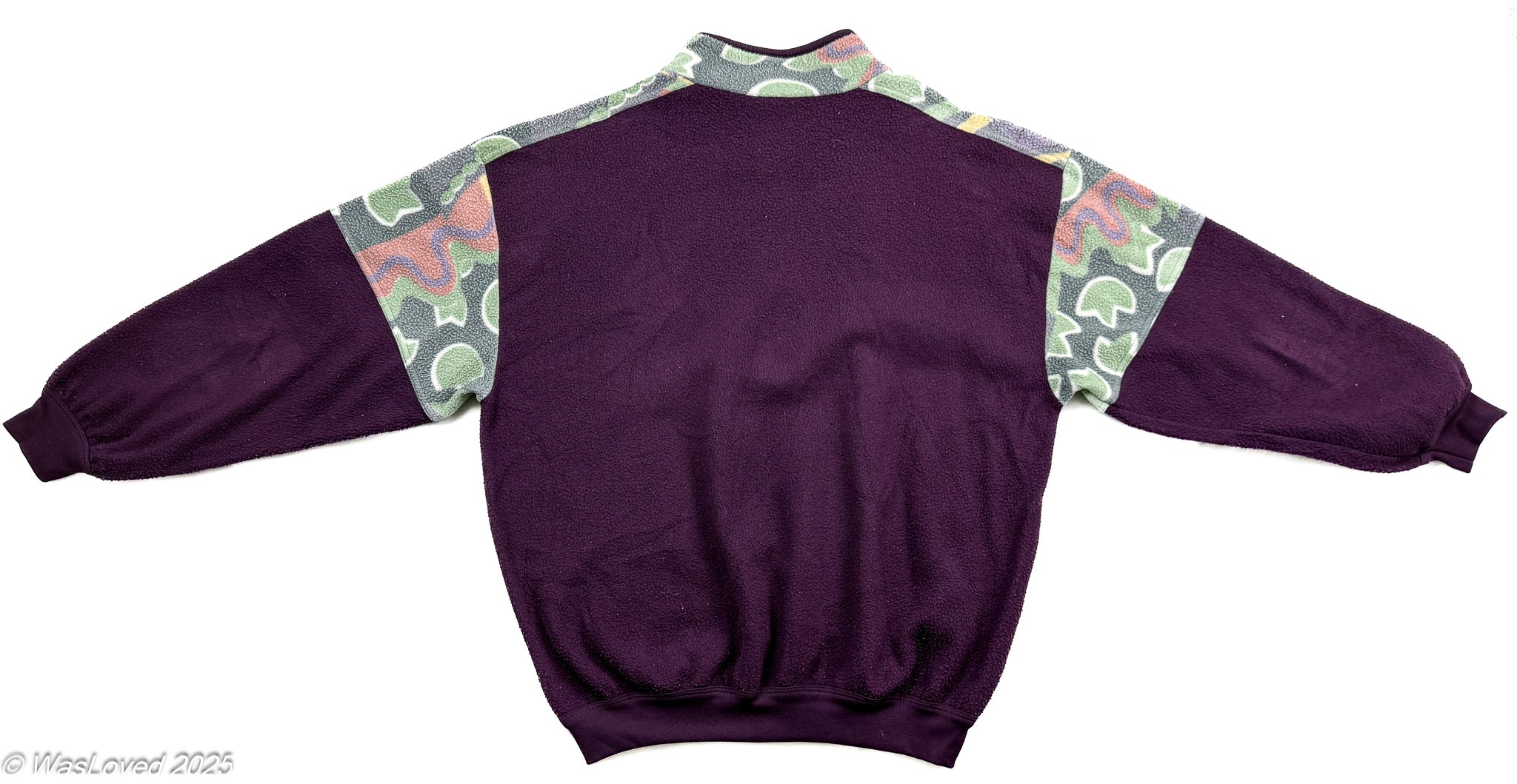 Pre-worn Royal Ship Co Purple Panelled Fleece – 64cm Pit-to-Pit – Polyester – Unisex XXL Fit. Please read below for condition.