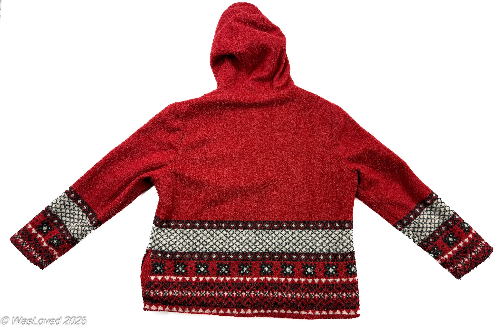 Pre-worn Upcountry by Du Monde Red Hooded Fleece – Nordic Trim – Unisex XXL (Based on Measurements)
