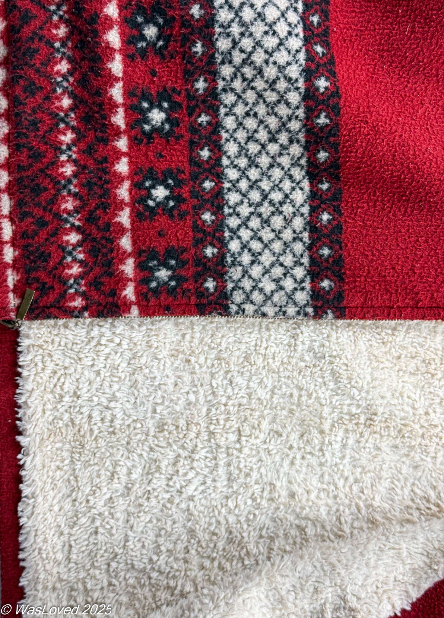 Pre-worn Upcountry by Du Monde Red Hooded Fleece – Nordic Trim – Unisex XXL (Based on Measurements)