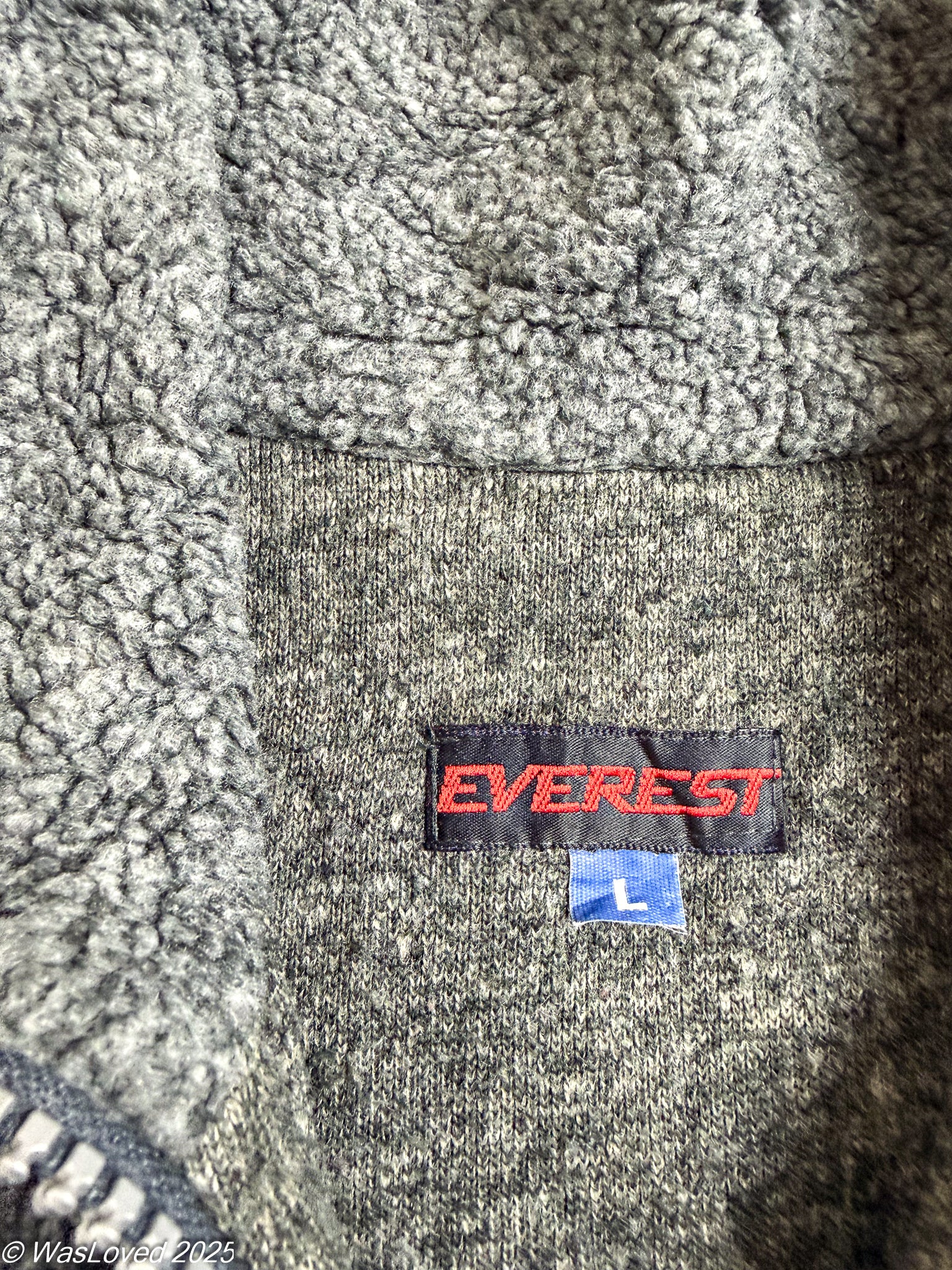 Pre-worn Grey & Teal Half-Zip Everest Fleece – Polyester/AKYRL – Unisex 4XL (Based on Measurements)
