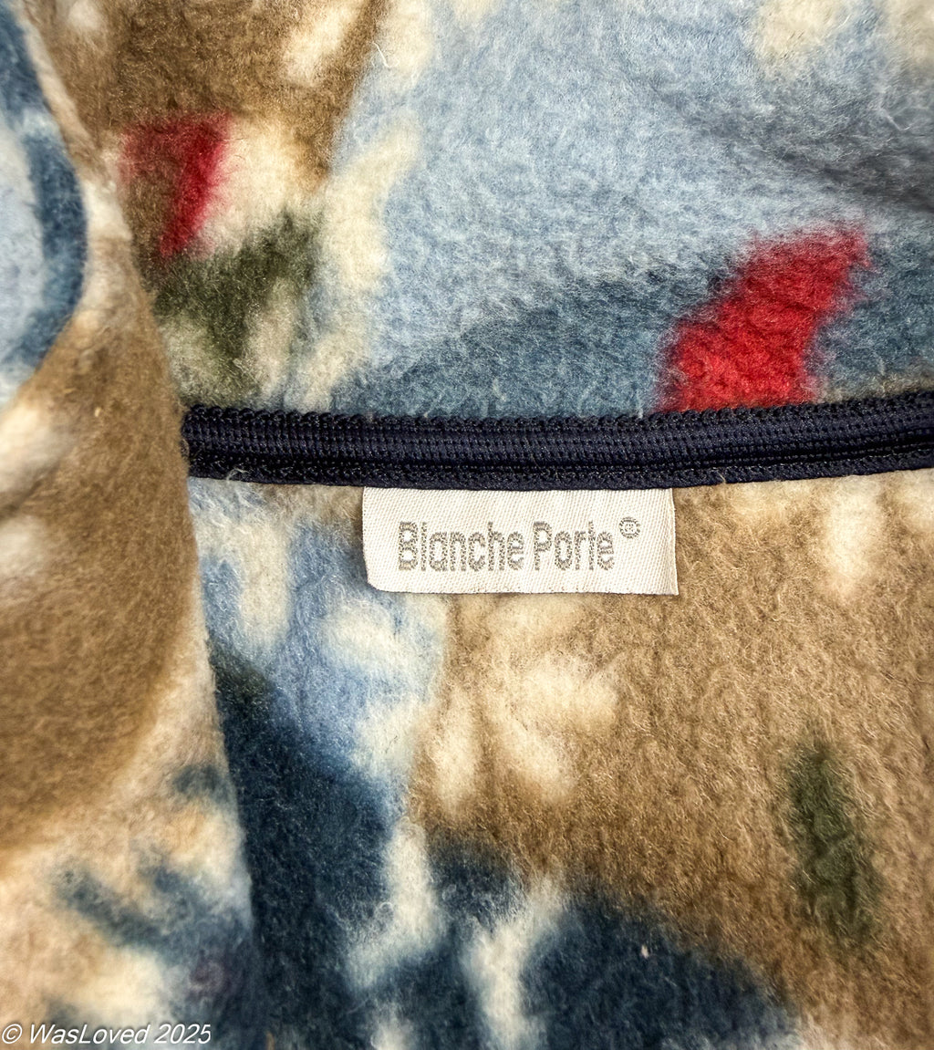 Pre-worn Winter Scene Full-Zip Fleece Jacket – Blanche Porte – Unisex L (Based on Measurements)