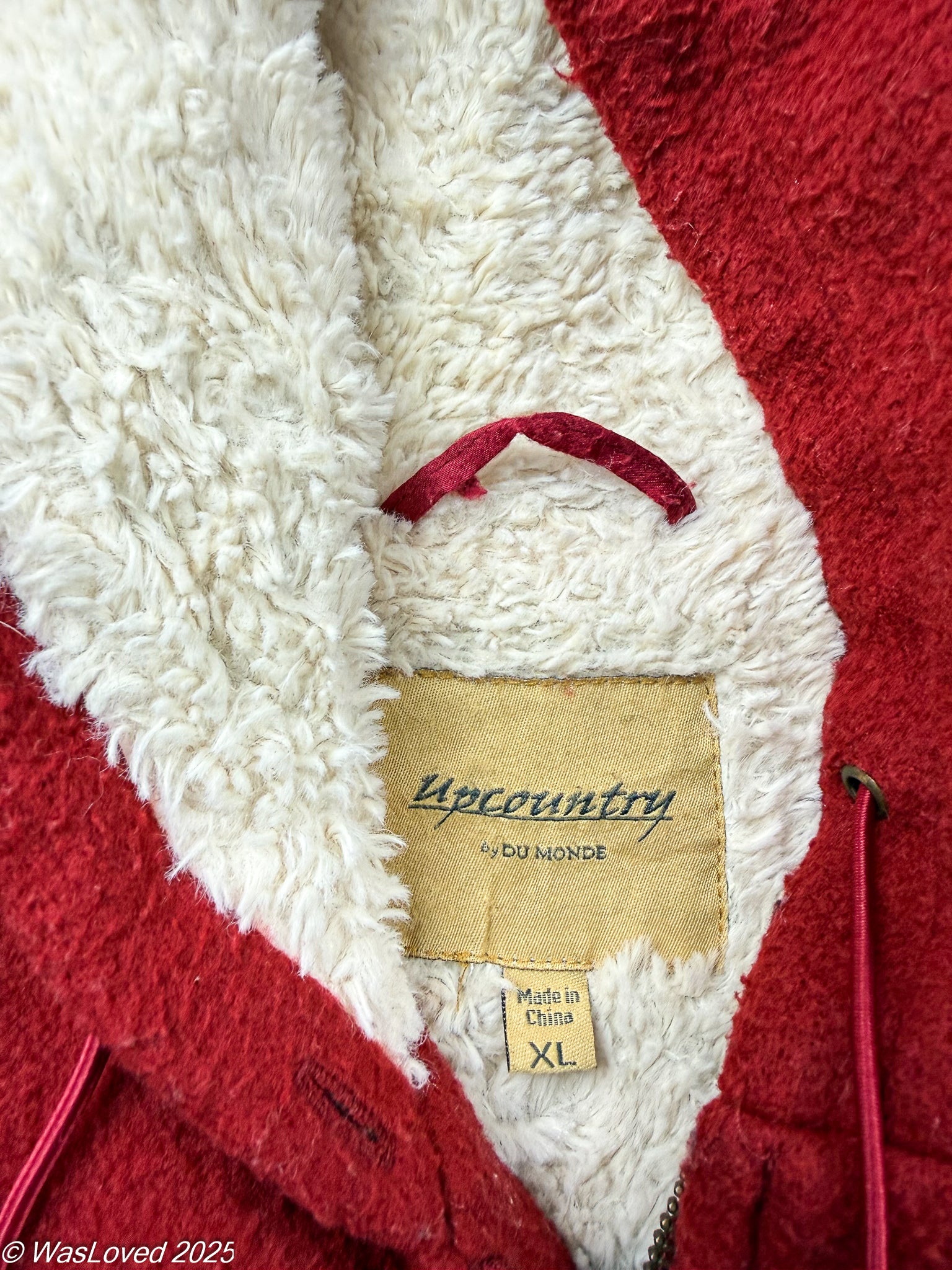 Pre-worn Upcountry by Du Monde Red Hooded Fleece – Nordic Trim – Unisex XXL (Based on Measurements)