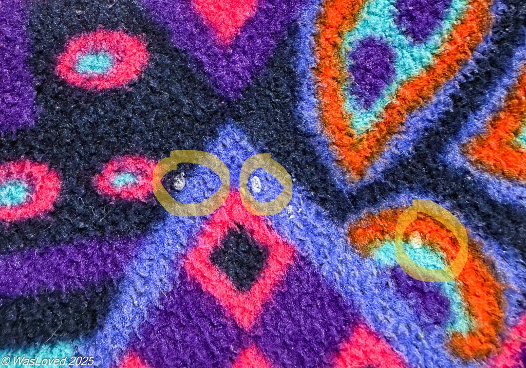 Pre-worn Dress Retro Geometric Patterned Fleece - XXL (Repair Project)