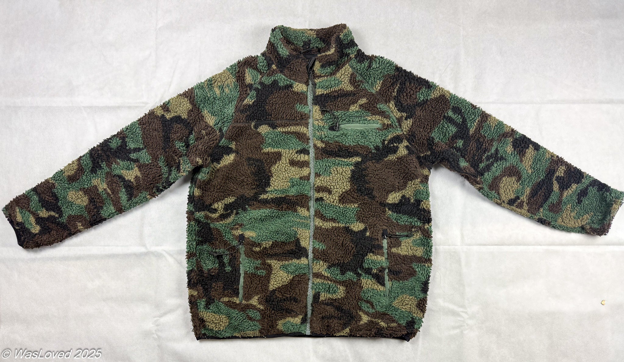 Pre-worn Brandit Individual Wear Camouflage Teddy Fleece Jacket - XXL