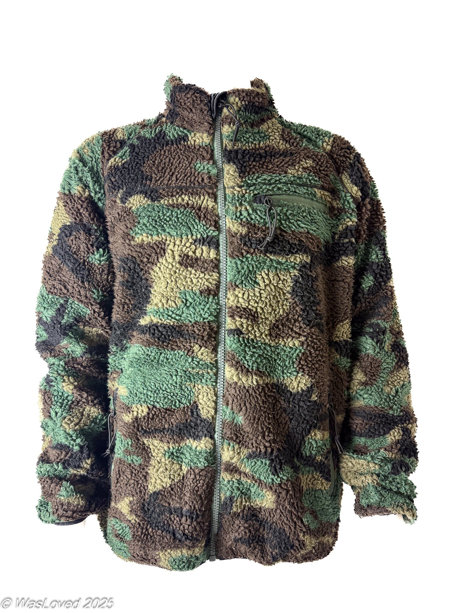 Pre-worn Brandit Individual Wear Camouflage Teddy Fleece Jacket - XXL