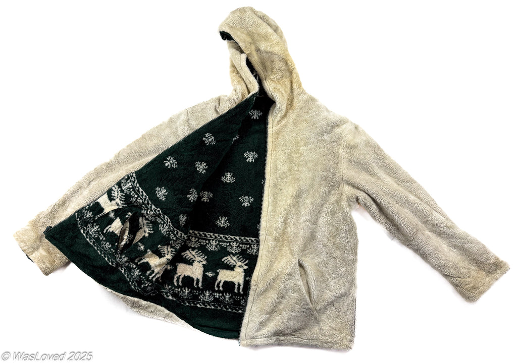 Pre-worn Arctic Circle Reversible Reindeer Sherpa Fleece Jacket - XL